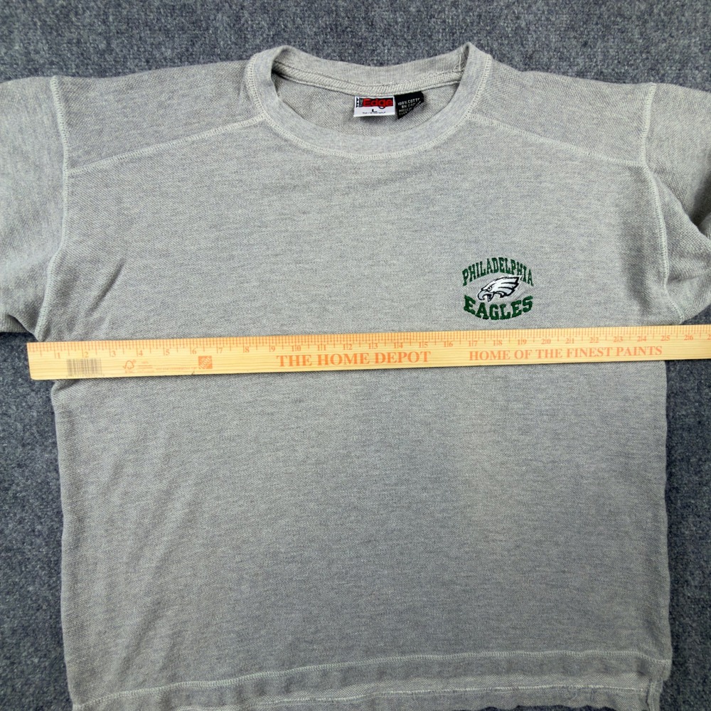 Vintage 1997 Philadelphia Eagles Short Sleeve Sweatshirt Gray The Edge Mens L - Picture 5 of 7